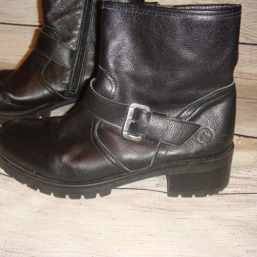 Bronx Freek Out Lug Sole Leather Ankle Engineer Moto Bootie 39(8) - Picture 4 of 8